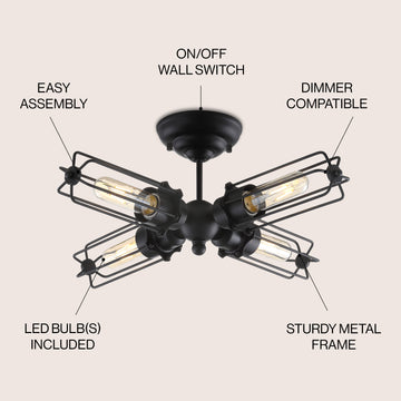 Chase 20" Metal LED Flush Mount - JONATHAN Y